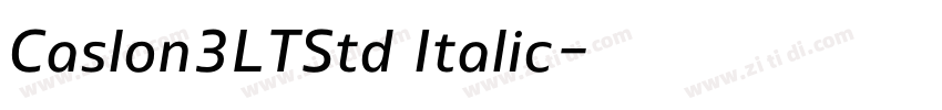 Caslon3LTStd Italic字体转换